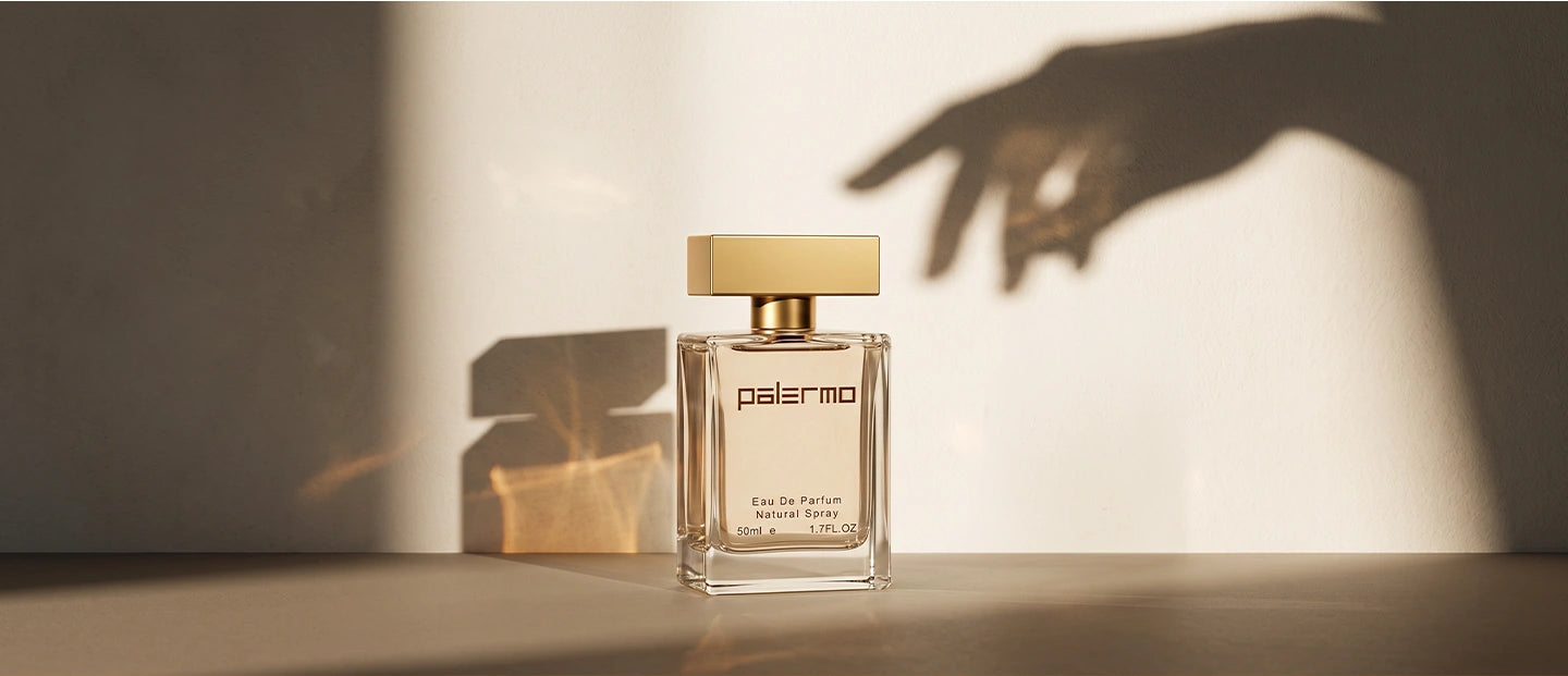 Palermo perfume bottle in warm light